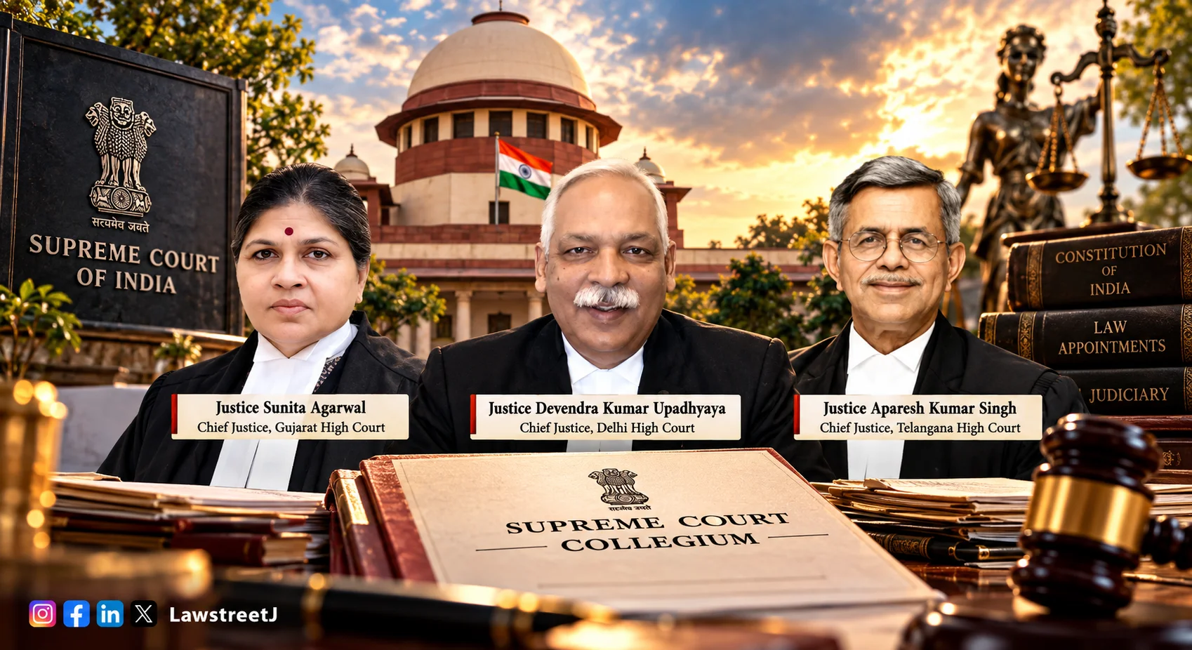 Supreme Court Collegium Recommends Three High Court Chief Justices For Elevation To SC [Read Statement]