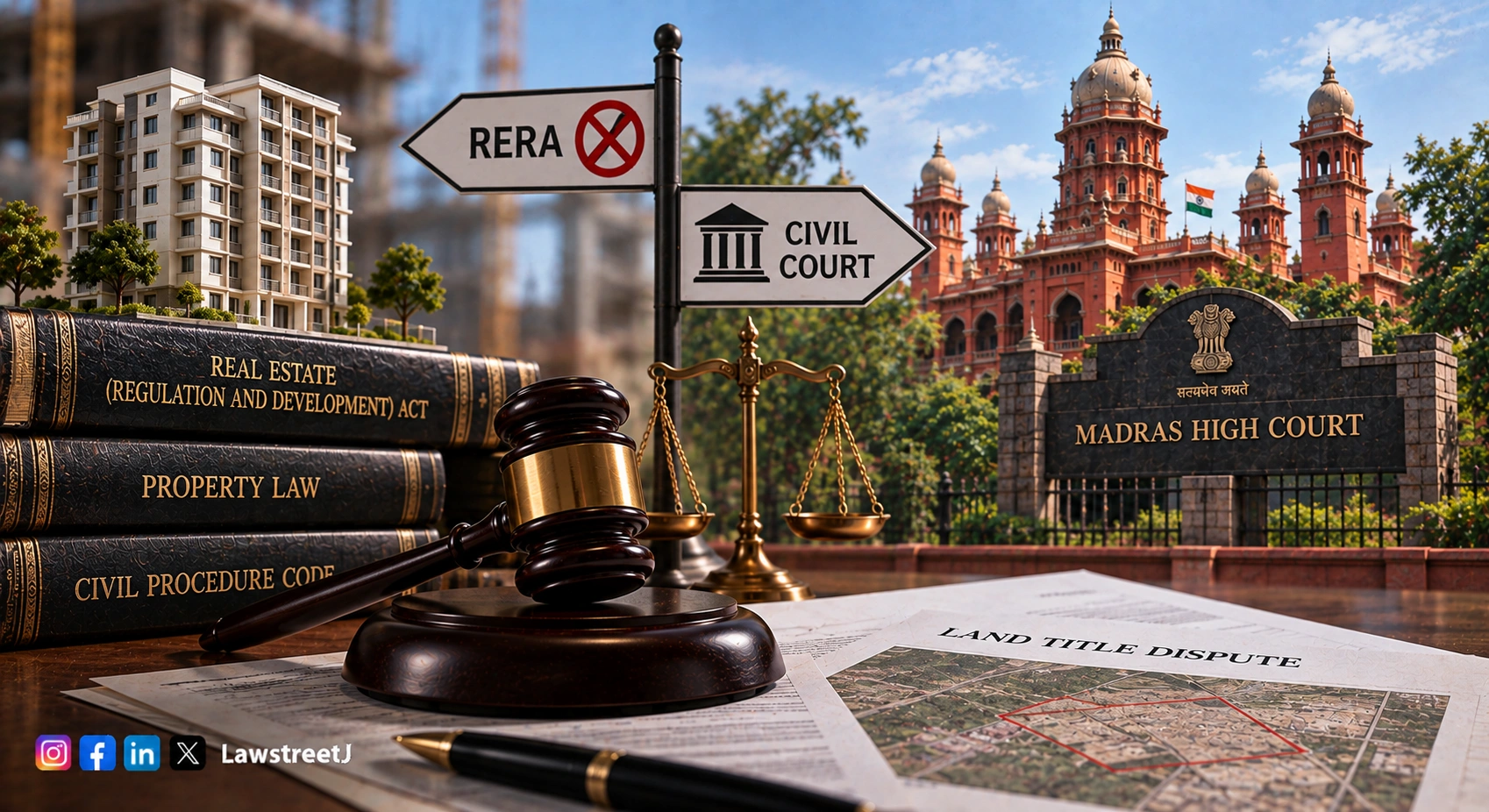 RERA Cannot Adjudicate Disputed Land Title Parties Must Approach Civil Court Madras HC