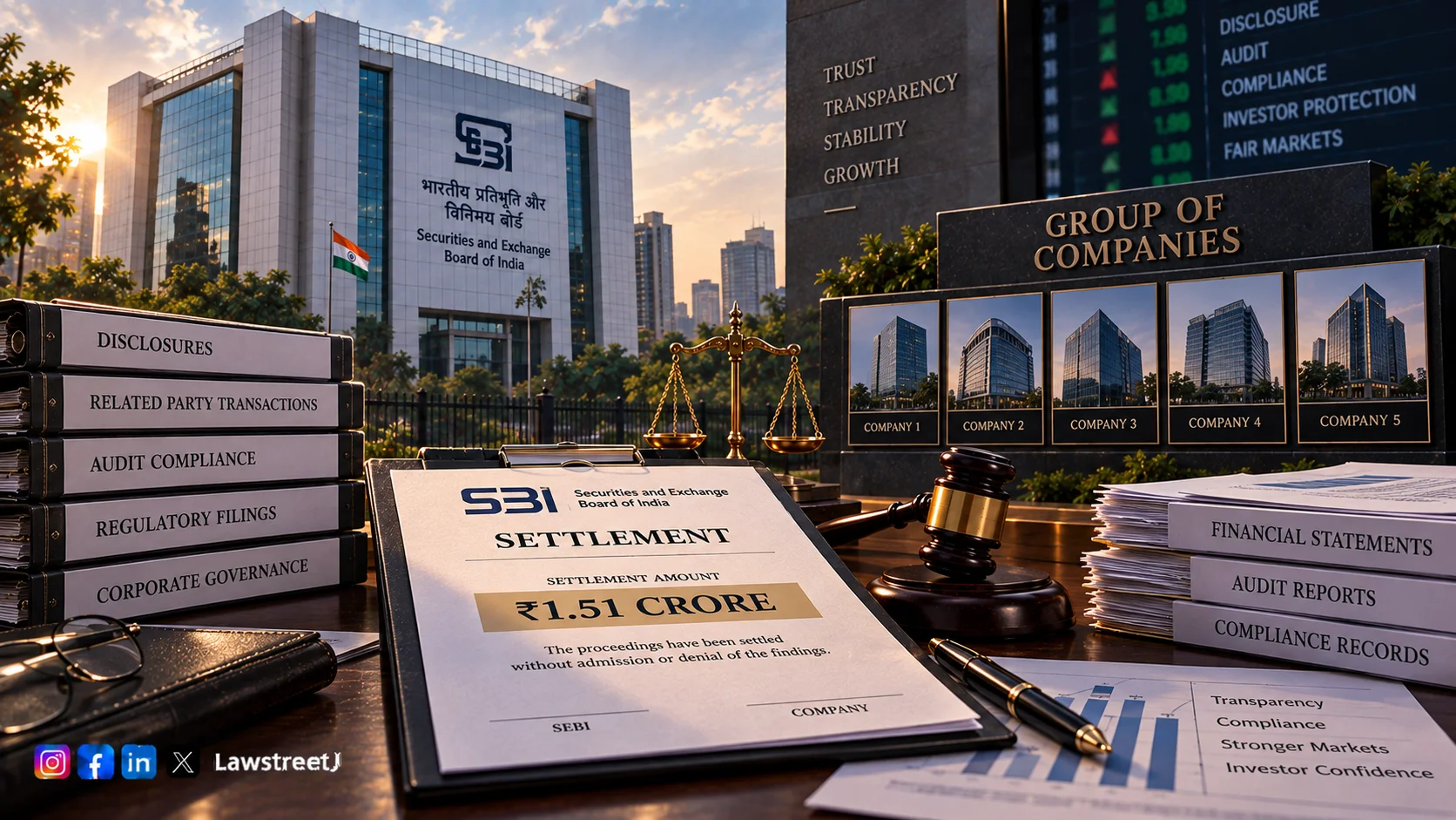 SEBI Settles Proceedings Against Five Adani Group Firms Over Disclosure, Audit Lapses [Read Order]