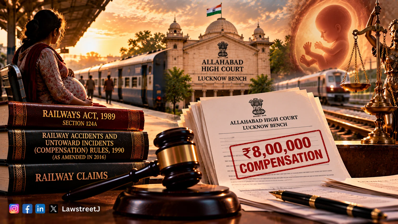 Allahabad HC directs Railway to Pay 8 Lakh For Death Of SevenMonth Foetus In Train Accident