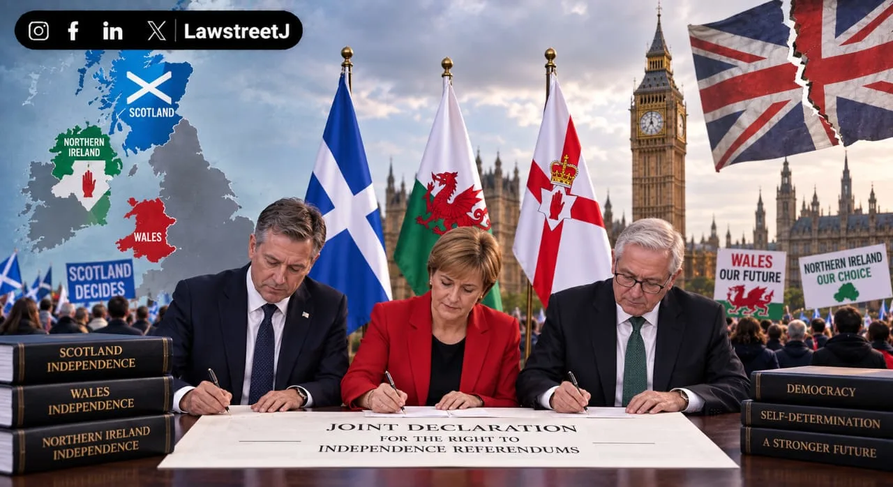 Scottish, Welsh and Northern Irish Party Leaders Sign Pact Demanding Independence Referendums