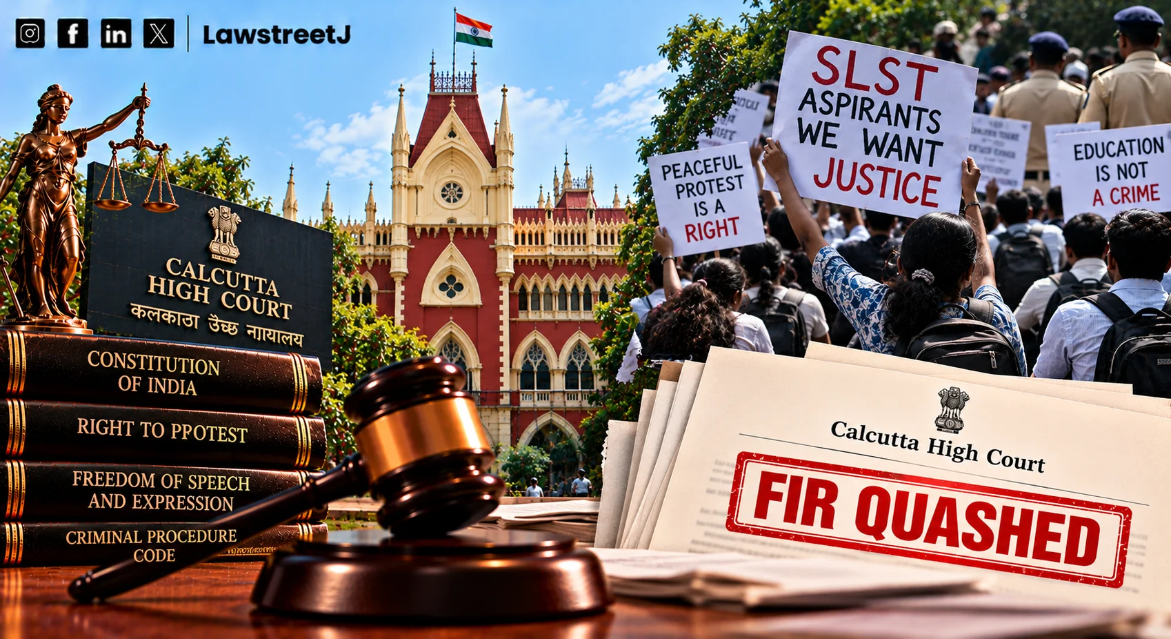 Calcutta HC Quashes FIR Against SLST Protesters Holds Peaceful Dissent Is Integral To Democracy