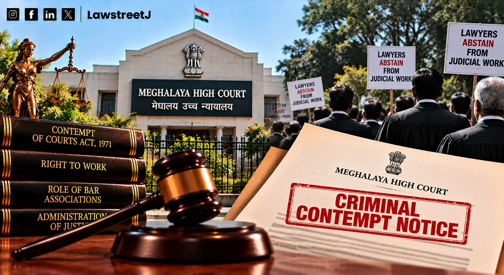 Lawyers Abstention From Judicial Work Illegal Issues Criminal Contempt Notices To Bar Associations Meghalaya HC