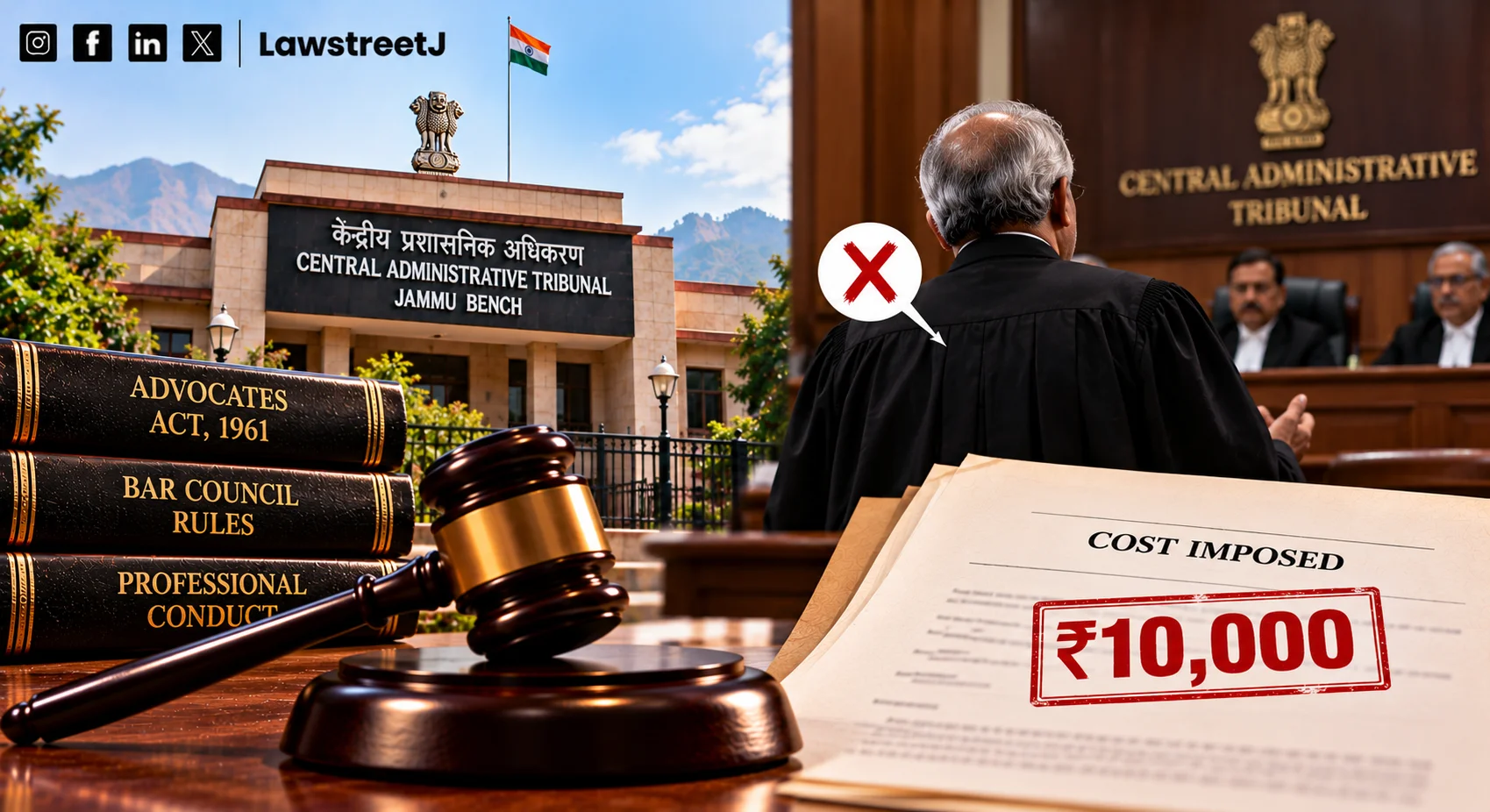 CAT Imposes 10000 Cost On Senior Advocate For Appearing Without Robes