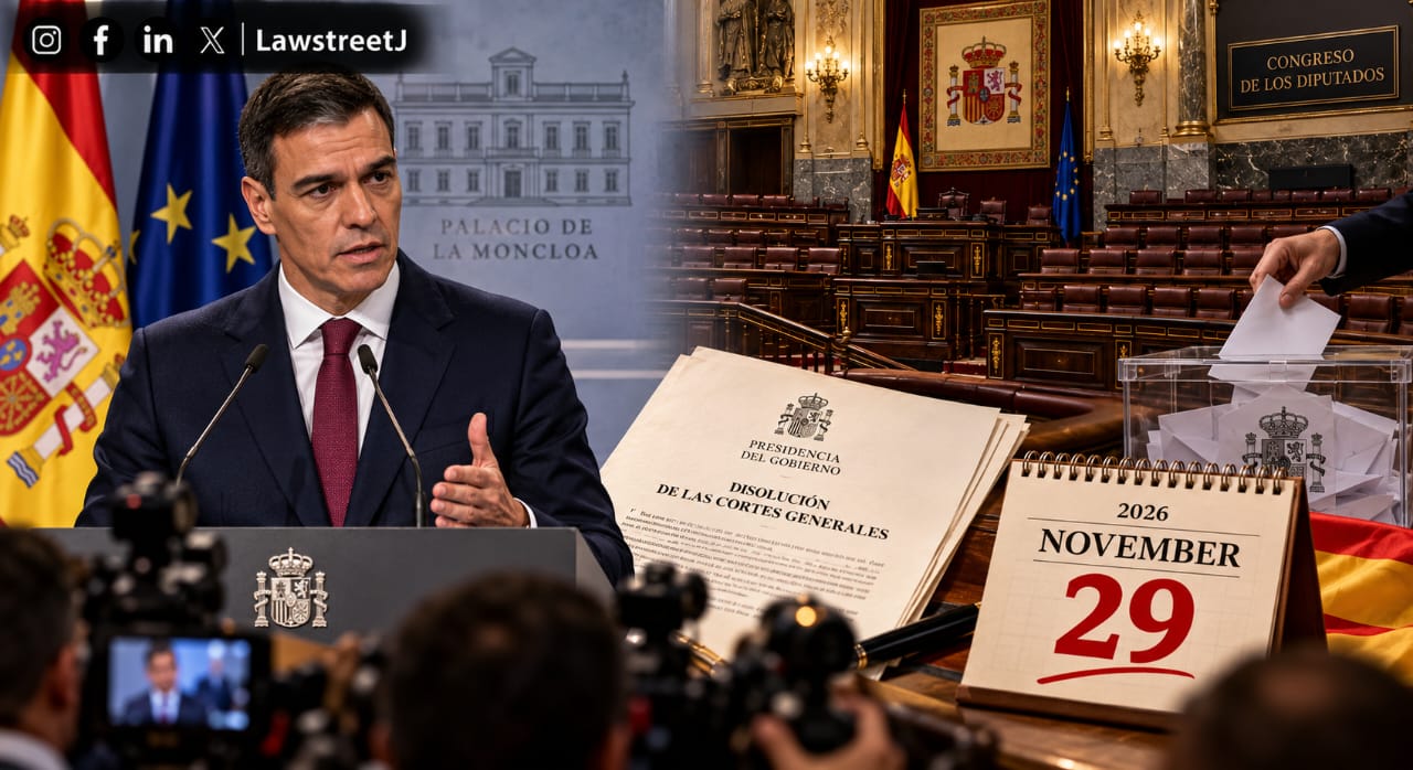 Spanish Prime Minister Pedro Sánchez Dissolves Parliament, Calls Snap Election for November 29