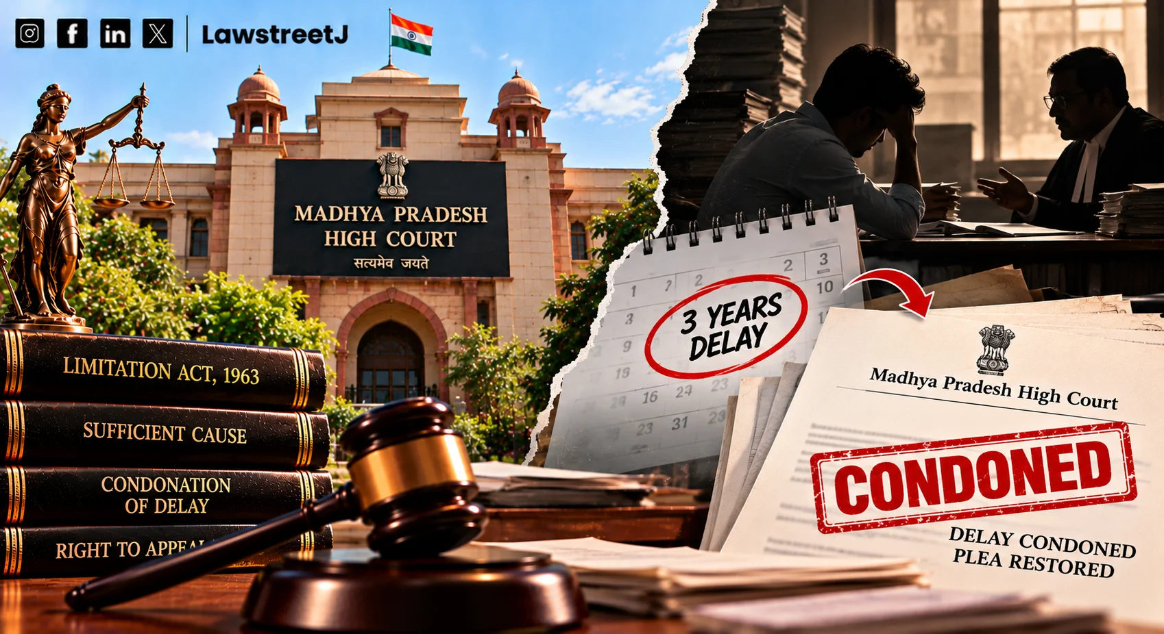 Litigant Should Not Suffer For Lawyers Mistake Condon​es 1093 Day Delay MP High Court