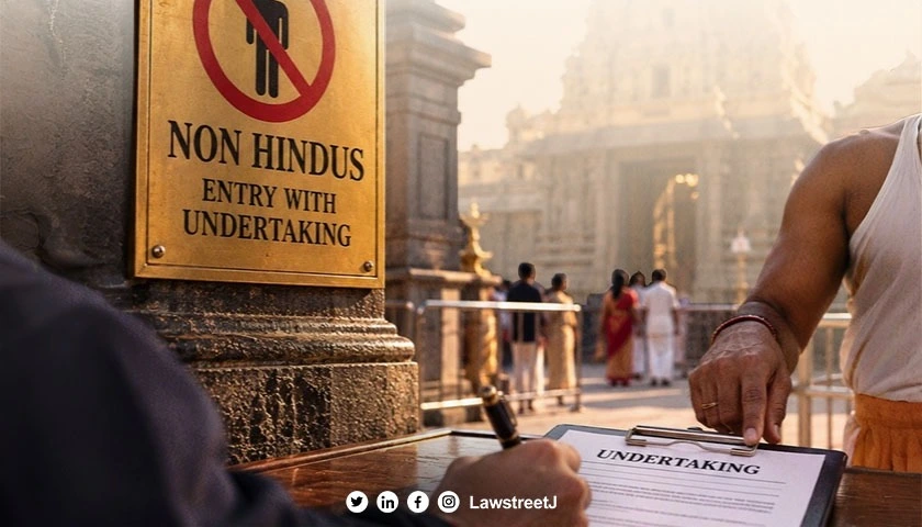 Non Hindus Must Sign Undertaking to Enter Agamic Temple Premises Madras HC
