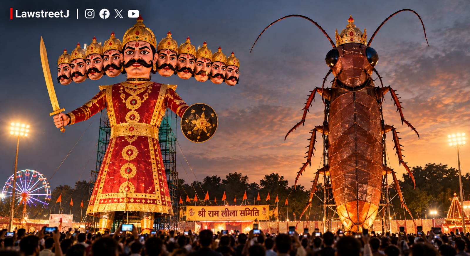 delhi-ramlila-committee-to-burn-30-foot-cockroach-effigy-alongside-ravana-this-dussehra