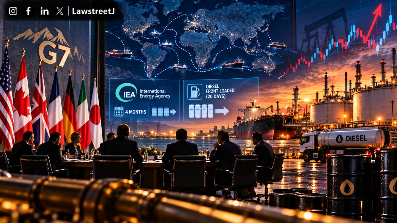 G7 Nations Agree to Release 100 Million Barrels of Oil and Diesel Amid Price Surge